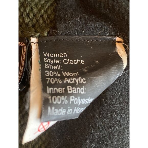 Obermeyer Green Brown Flat Top Knit Ski Hat Cap One Size - Picture 6 of 7